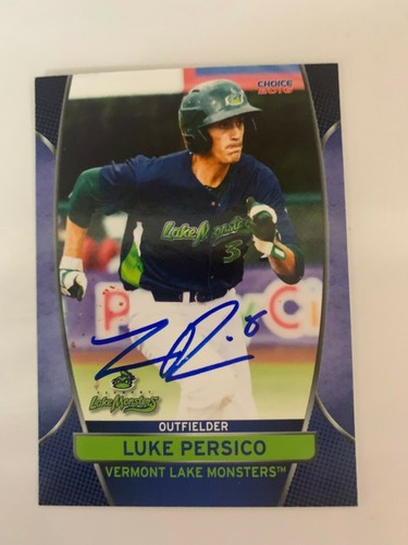 Luke Persico 2016  Signed Vermont Lake Monsters Team Card - Picture 1 of 1