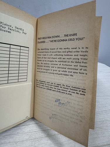 1960 Book For Passion For Heaven Vardis Fisher TESTAMENT OF MAN Series - Picture 6 of 11