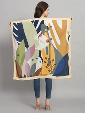 Large Silk Feel Satin Scarf Head Square Wrap Neck Neckerchief Shawl Hair Scarf