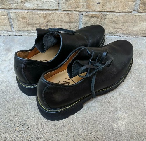 Half's Haferl Black Leather Lace Up Bavarian German Shoes Men's 9 UK? 9.5 US EUC - Picture 7 of 12