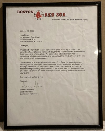 Coco Crisp BOSTON RED SOX Signed MLB BASEBALL COA - Picture 7 of 8