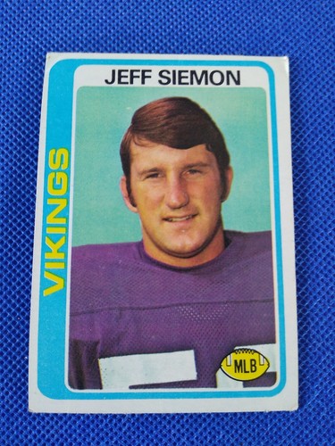 1978 Topps Football #58 - Jeff Siemon - Minnesota Vikings