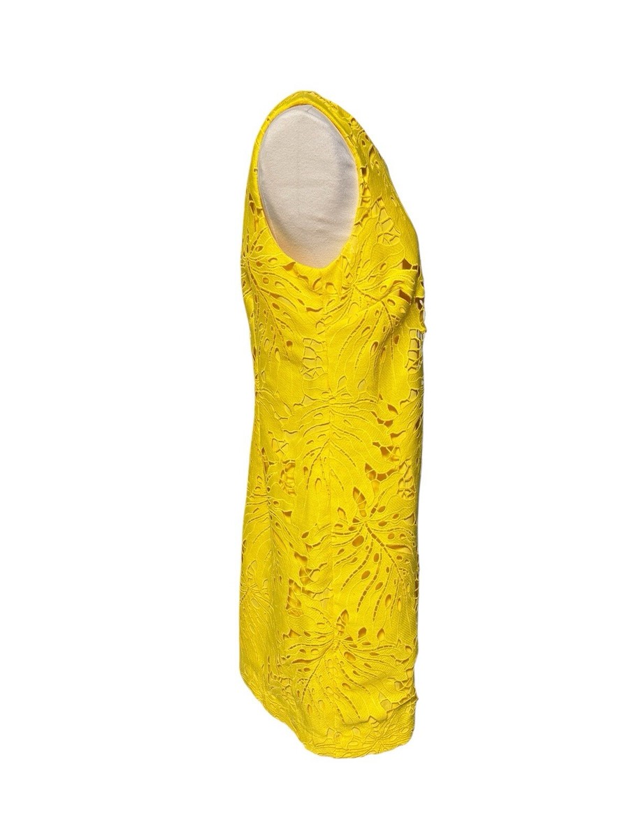 banana republic yellow lace dress Banana Republic Lace Sheath Dress M (8-10)