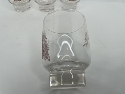 Juego de 4 vasos de bar vintage Sinton Hotel Cincinnati Ohio mediados de siglo - Imagen 8 de 13