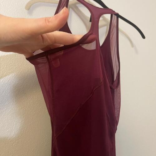 Victoria Sport Mesh Racerback Burgundy Tank Top Small Athletic Yoga Gym - Picture 3 of 4