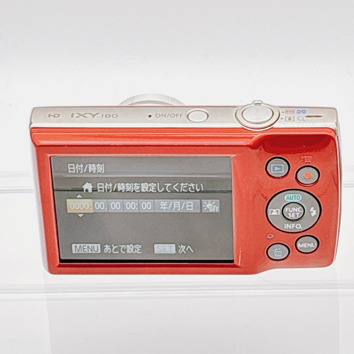 Near Mint] Canon IXY 180 Red Digital Camera w/Battery