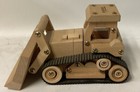 Tonka Wooden Bulldozer  Toy Heavy Duty Machinery 8” Complete With rubber tracks