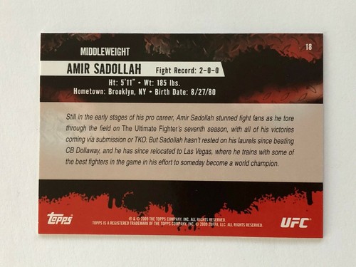TOPPS UFC ROUND 2 2009 BASE CARD - STARS RC ROOKIES - COMPLETE YOUR SET - Picture 35 of 289
