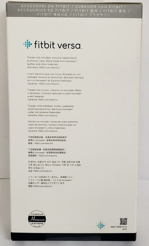 (NEU) Fitbit Versa Lederarmband (LARGE) - Mitternachtsblau - Bild 4 von 4