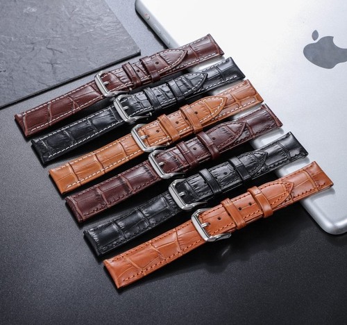 Universal Genuine Leather Watch Strap Watch Band Replacement Bracelet 8-24mm - Picture 2 of 14
