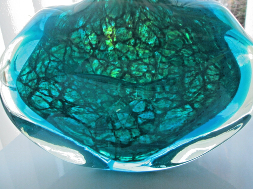 Large 'Sea & Sand' Mdina Fish/Axehead Vase Studio/Art Glass MICHAEL HARRIS Malta - Picture 3 of 14