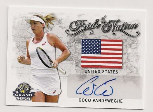 2018 Leaf Grand Slam Tennis National Pride Green Auto /10 2018 Leaf Grand Slam Tennis National Pride Green Auto /10