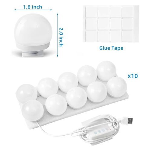 Vanity Mirror String Light Kit 3 Adjustable Lights for Dressing Table & Lighting - Picture 5 of 8