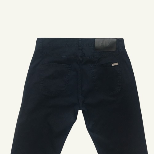 Armani Exchange Trousers Men's 30R(act 30/31) Relaxed Straight Dark Blue Stretch - Picture 5 of 19
