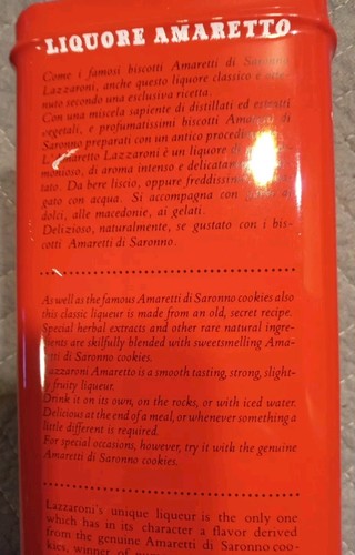Paolo Lazzaroni Figli Amaretto Liquore Tin Vintage Made in Italy - Picture 13 of 13