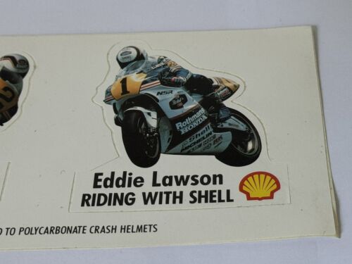 VINTAGE EDDIE LAWSON & WAYNE GARDENER RIDING WITH SHELL STICKERS - Picture 3 of 3