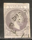 1874 CORREO CARLISTA EDIFIL 158º MATASELLOS DIOS, PATRIA Y REY  MARQUILLADO