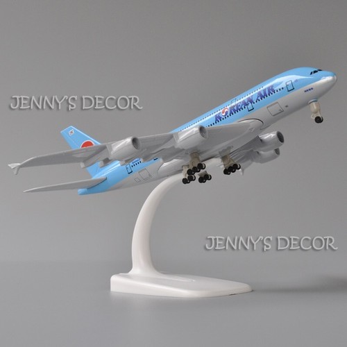 Réplica de juguete modelo de avión de metal fundido a escala 1:400 Airbus A380 Korean Air Lines - Imagen 3 de 7