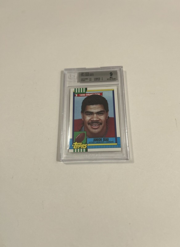 1990 Topps #381 Junior Seau RC Disclaimer Back  BGS 9 Mint 