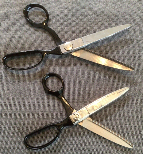 Vintage Paar Wiss Pinking Schere &"" CB7 & 9" ~861A - Bild 2 von 3