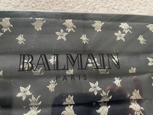 Balmain 100% silk bow tie and cumberband, rare set, and in box - Picture 2 of 5