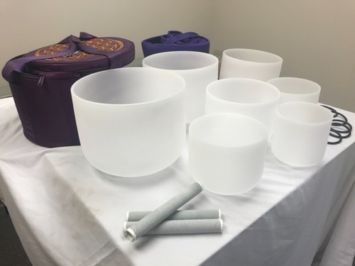 6-12”432hz Perfect Pitch Kristall Klangschalen Combo mit GRATIS Schlägeln und Taschen  - Bild 1 von 2