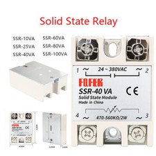 SSR-10VA 25VA 40VA 60VA 80VA 100VA Solid State Relay 470- 560KQ/2W 24-380VAC 