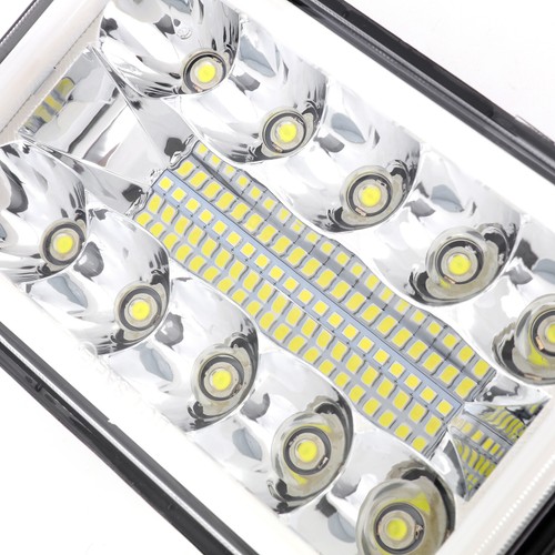 For GMC Isuzu Cargo Truck 4Pcs 4x6" Chrome LED Headlight DRL High-Low Angel Eyes - Picture 4 of 12