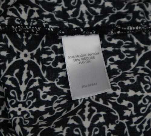 J. Jill black and white tunic rayon blouse with slit opening white buttons (S) - Picture 9 of 9