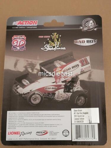 VHTF NUOVO CON SCATOLA 2013 Steve Kinser #11 Bad Boy Bugggies Sprint 1:50 pressofuso platino TSR - Foto 2 di 2
