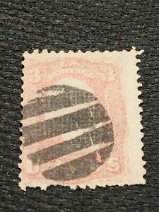 Us Stamp Scott 85 Used 3 Cent Washington C 1867 With D Grill Cv 1050 Ebay