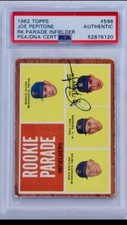 1962 Topps Joe Pepitone #596 PSA/DNA Authentic Auto Grade Rookie Parade Yankees