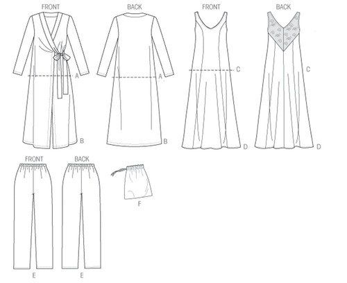 SEWING PATTERN Sew Womens Nightgown Pajamas Robe - Bathrobe Sleepwear Plus 5963 - Picture 2 of 3