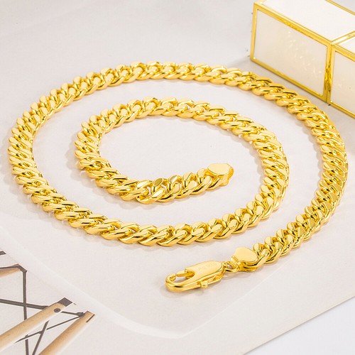 925 Sterling Silver Italy Curb Chain Cuban Link Chain Necklace 8mm for Men Women - Picture 2 of 25