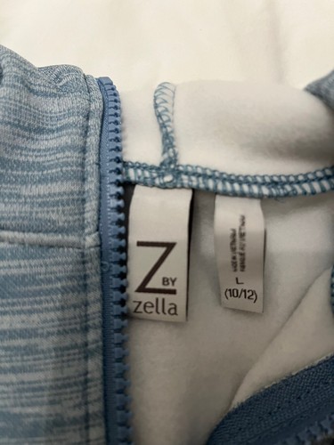 Z by Zella Youth Girls Size Large 10/12 Timeout Tech Jacket in Blue Coronet $30 - Picture 3 of 5