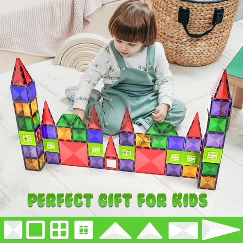 Desire Deluxe Magnetic Tiles Building Blocks Toy - STEM Educational Magnet Se... - Picture 4 of 8