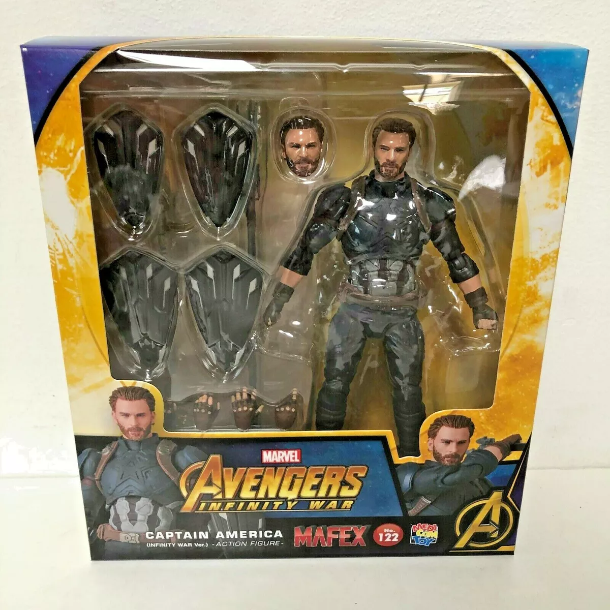 IN HAND Medicom Toy Mafex No.122 Captain America Infinity War Action Figure USA