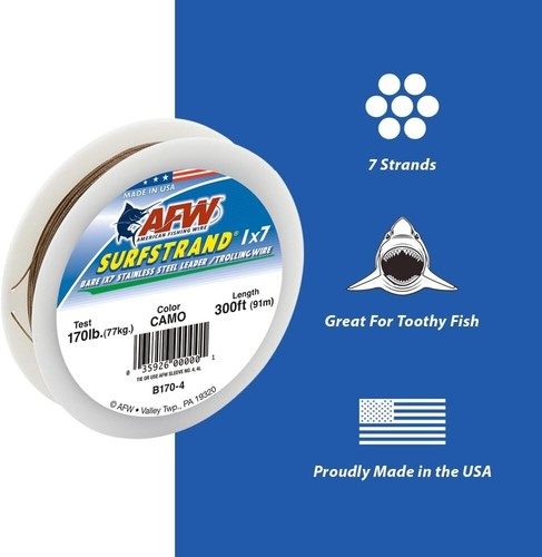 Durable Surfstrand Stainless Steel Leader Wire for Saltwater Fishing - 20lb - Picture 7 of 9