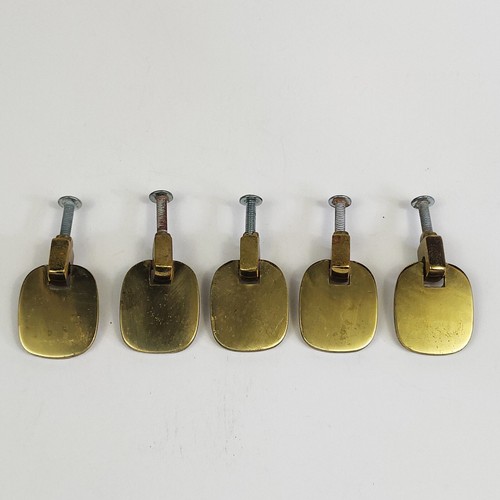 Lot Of 5 VTG Brass Furniture Drawer Drop Pulls Pendant Drop A3137 - Picture 10 of 12