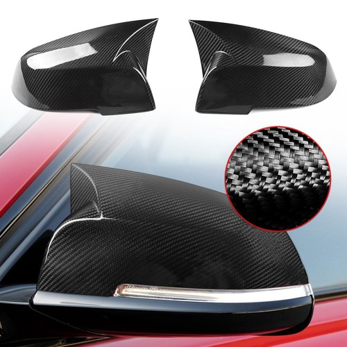 Real Carbon Fiber OX Horn Rear View Side Mirror Cover Tirm For BMW F30 2013-2019 - Picture 7 of 11