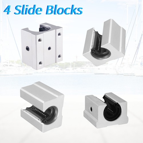 2X SBR20 Linear Rail Shaft Rod 200-1500mm with 4pcs SBR20UU Block Bearing CNC - Picture 6 of 26