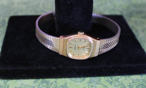 ELGIN GALAXIE Women Watch, Crystal Bezel, Japan Quartz Movement 2 Tone - Picture 5 of 8