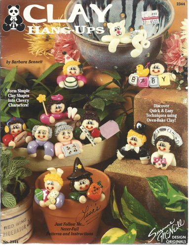 Craft Bk-Clay Hang-Ups by Barbara Bennett-Make Characters with Oven Bake Clay - Picture 1 of 2