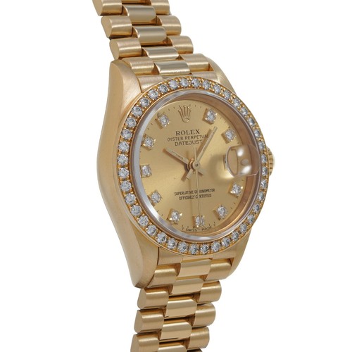 ROLEX datejust bezel diamond 69138G Number N (produced around 1991) Champagn... - Picture 3 of 5