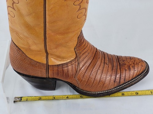 Nocona Vintage Women's Western Cowgirl Lizard Skin Boots Size 5.5B - Picture 13 of 15