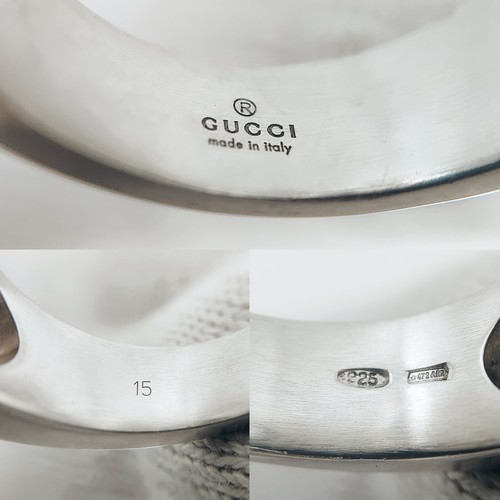 Anello Gucci Gucci ritagliato doppia G US: 7,25 (Taglia: 15/IT) argento sterl... - Foto 8 di 23