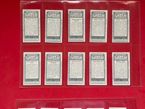 NELSON SERIES 1905 FULL ORIGINAL SET 50 WILLS CIGARETTE CARDS EXC CDN - Picture 9 of 10