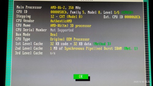 Rare *1MB Cache* Super Socket 7 AT MSI MS-5184 (VI14) CPU & 128 MB + Bonus - Picture 8 of 10