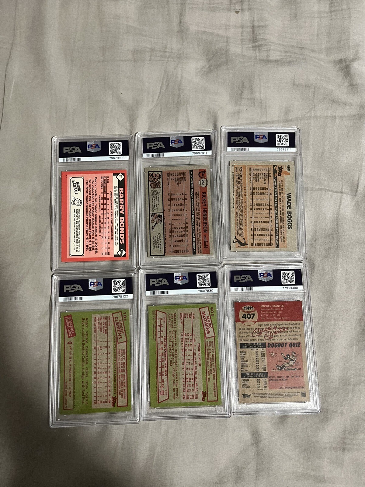 1980s STARS + ROOKIES LOT PSA 7-8 + PSA 8 LIVING SET MICKEY MANTLE - Picture 5 of 8