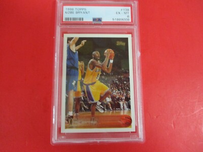 1996 TOPPS KOBE BRYANT EX-MT #138 PSA 6 ROOKIE CARD | eBay